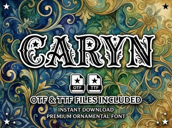 Caryn: A Decorative Display Font for Editorial Impact