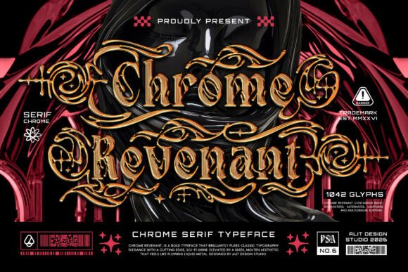 Chrome Revenant: A Futuristic Serif Font