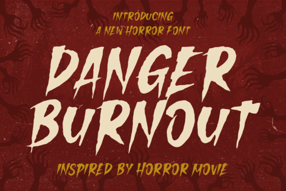 Danger Burnout Font for Creative Projects