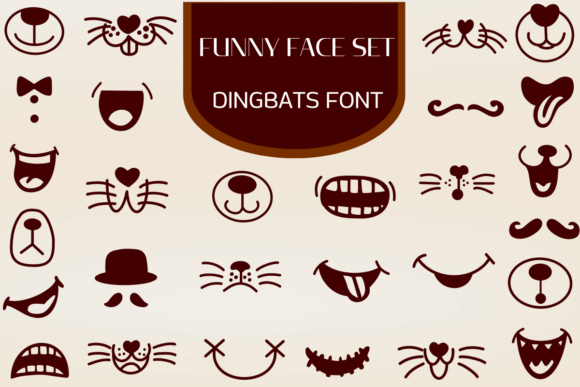 Funny Face Set Font for Creative Projects