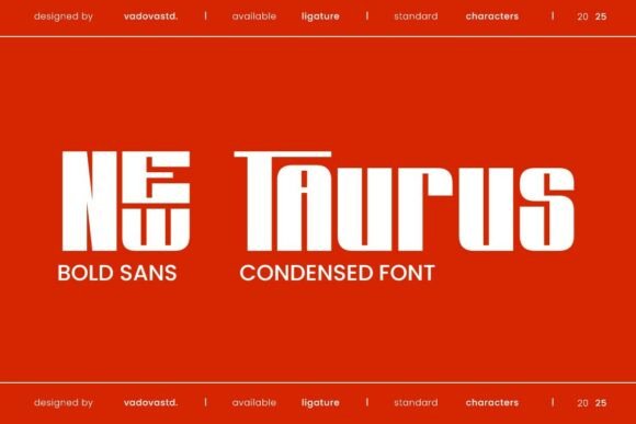 New Taurus Font: Bold & Confident