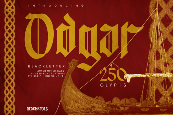 Odgar Blackletter: A Bold Typeface for Handmade Brands