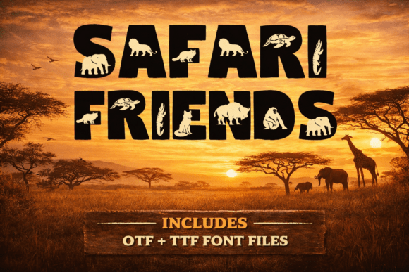 Safari Friends: A Bold Typeface for Editorial Impact